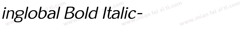inglobal Bold Italic字体转换